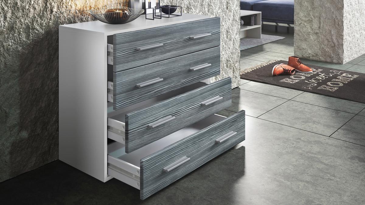 KOMMODE Pavos Avola-Anthrazit - Anthrazit, Holzwerkstoff (76/72/35cm) - Vladon