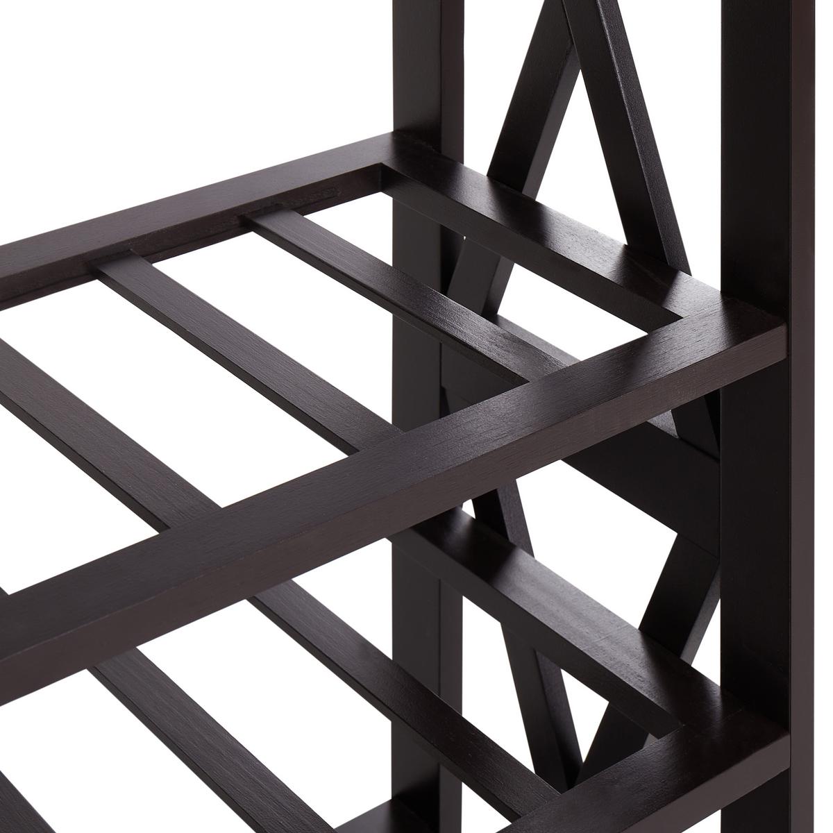 WEINREGAL Schwarz Rothesay - Schwarz, Holzwerkstoff (73/90/29cm) - Beliani