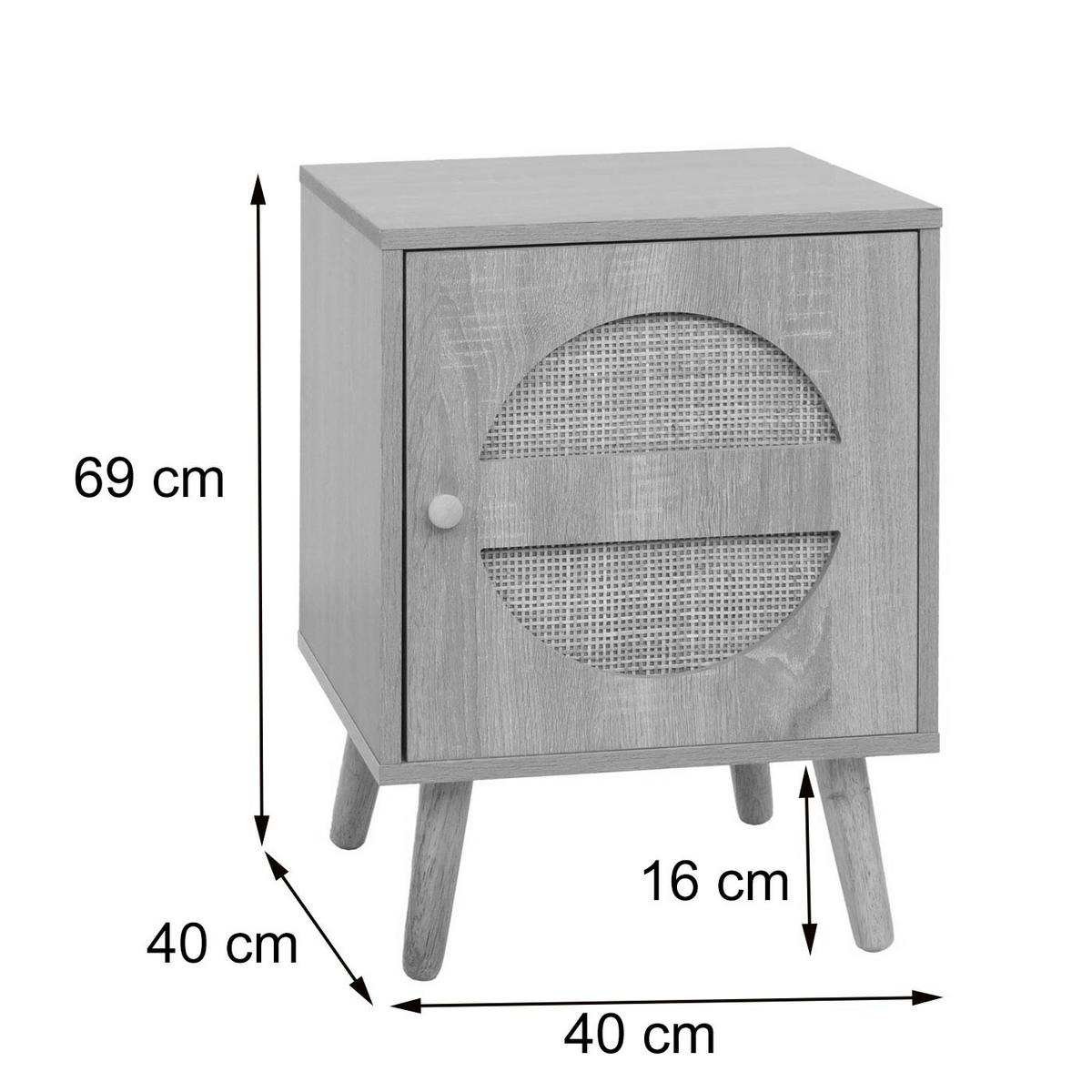 NACHTTISCH rechteckig Braun - Braun, Holz (40/56/40cm) - MCW