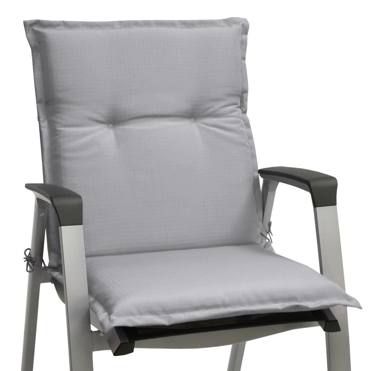 NIEDERLEHNERAUFLAGE Flair NL 100/50/8cm Hellgrau (6tlg) - Hellgrau, Textil (50/6/100cm) - Beautissu 