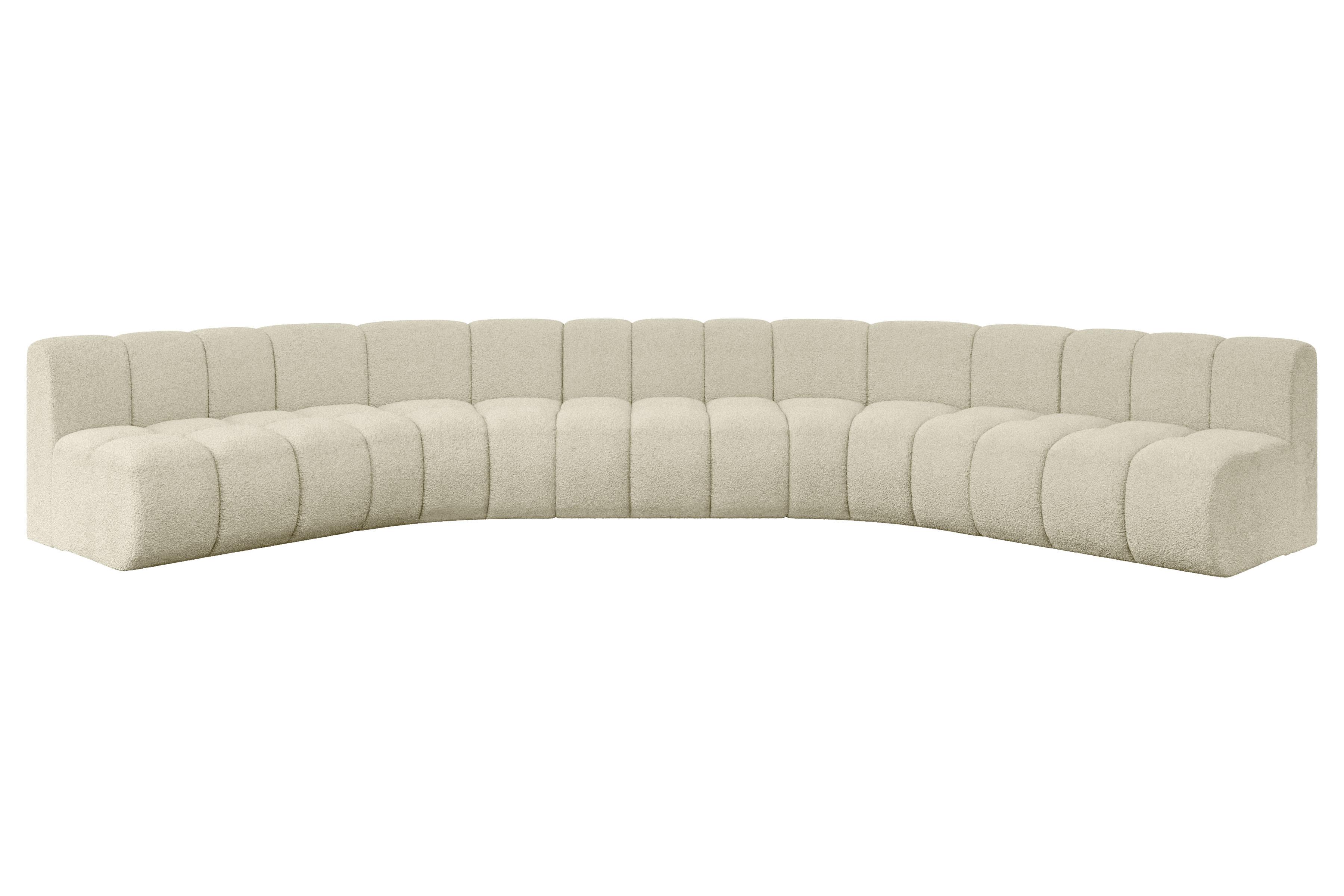 WOHNLANDSCHAFT modulares Sofa Montra-U1 - 490x174x70 cm Beige - Beige, Holzwerkstoff/Textil (490/70/174cm) - ALTDECOR