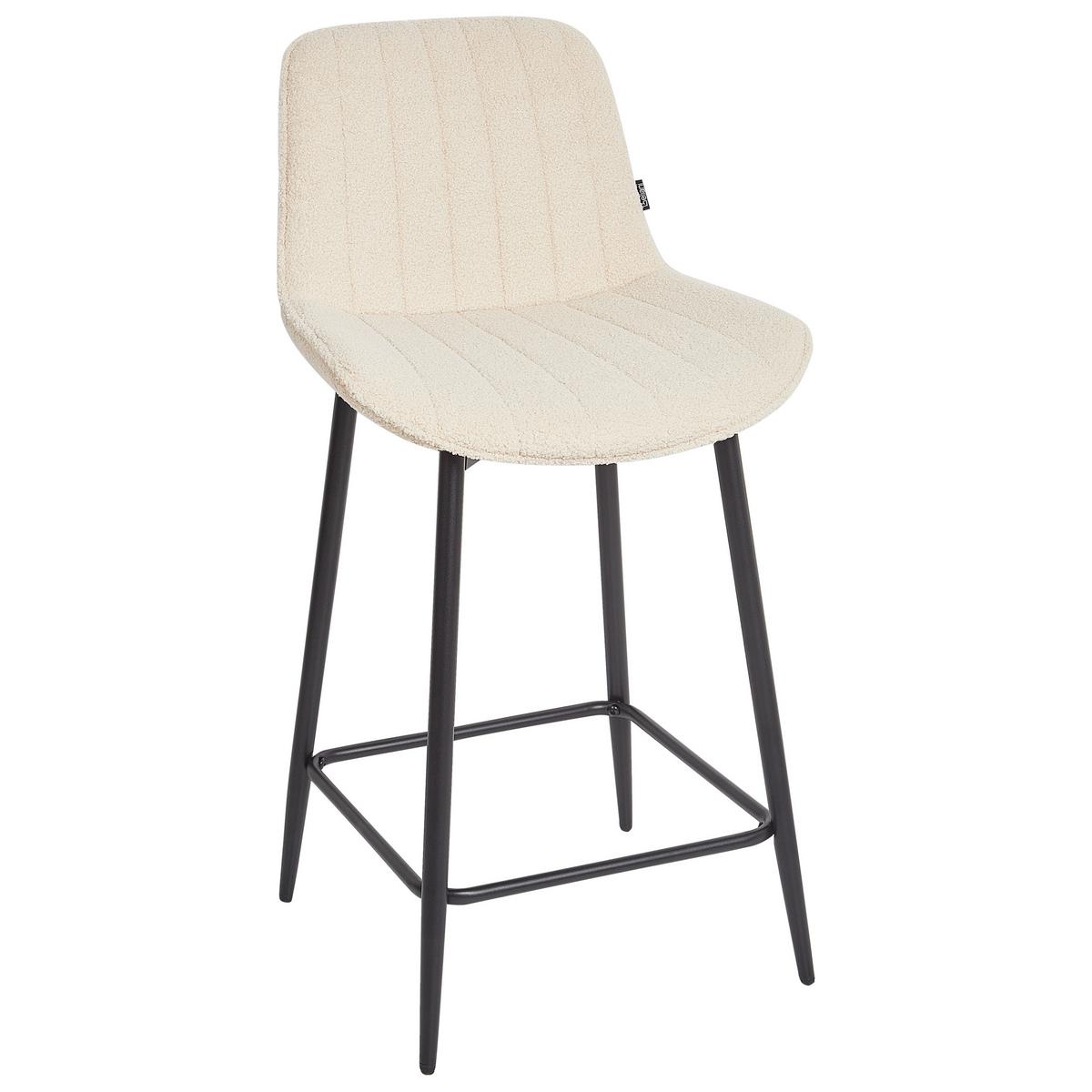 BARSTUHL 2er-Set Bouclé HellbeigeDubrovnik - Beige, Textil (49/94/52cm) - Beliani