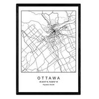 POSTER Ottawa Nordischen Stil A4 Rahmenlos - Klar, Papier (29.7/5/21cm) - Nacnic