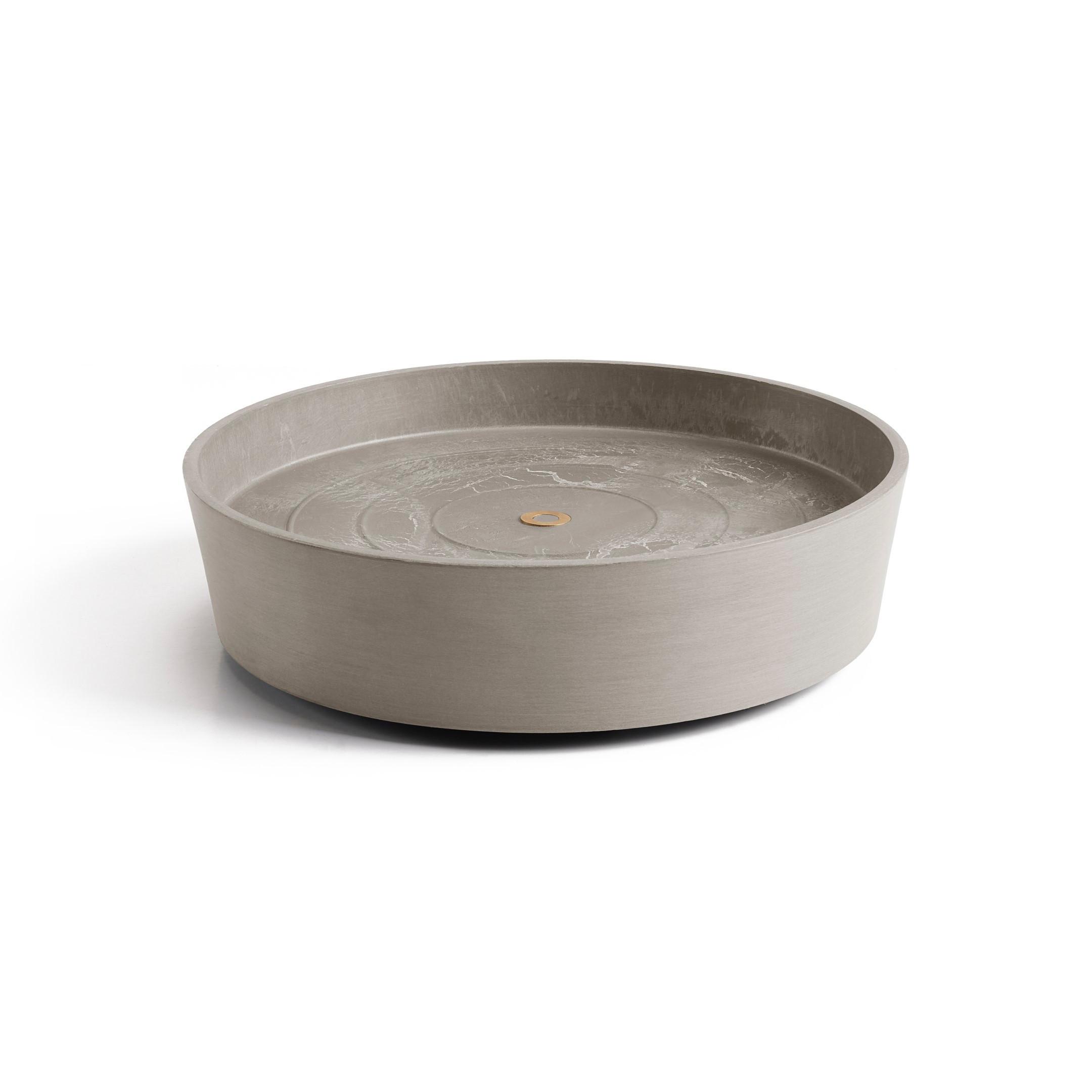 BLUMENTOPFUNTERSETZER mit Rädern 34,1/34,1/9 cm Taupe - Taupe, Kunststoff (34.1/9cm) - Ecopots
