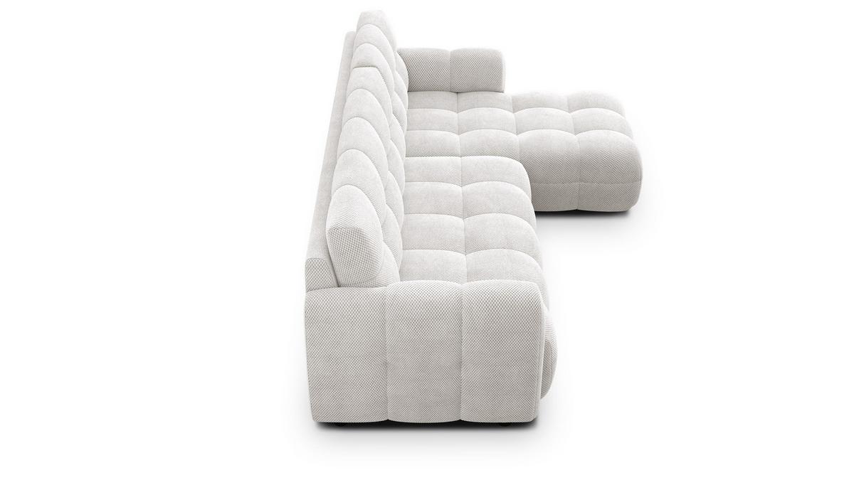 ECKSOFA MELLOW 4-Sitzer, creme - Creme/Schwarz, Holz/Textil (262/156cm) - Wozimo