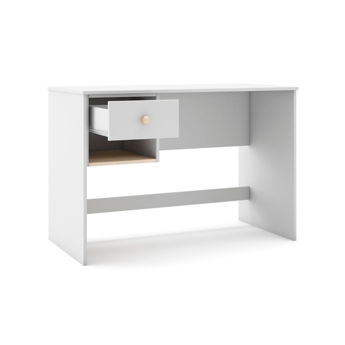 SCHREIBTISCH Esteban Weiß 110/55/75 cm - Weiß, Holz (110/55/75cm) - Calicosy