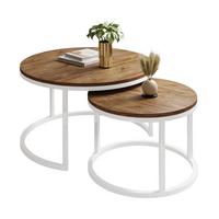 COUCHTISCH CIRI 2-in-1 Eichenholz Sterling otan - Weiß, Holzwerkstoff (70/70/48cm) - Lookway