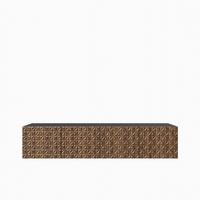 LOWBOARD ROVA 200/41/40 cm, Hängender TV-Schrank Schwarz / Eichefarben - Eichefarben/Schwarz, Holzwerkstoff (200/41/40cm) - MASSENO