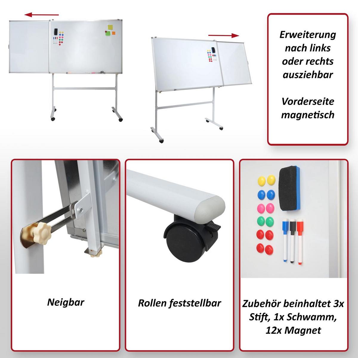 WHITEBOARD C85B Weiß - Weiß, Metall (186/167/57cm) - MCW