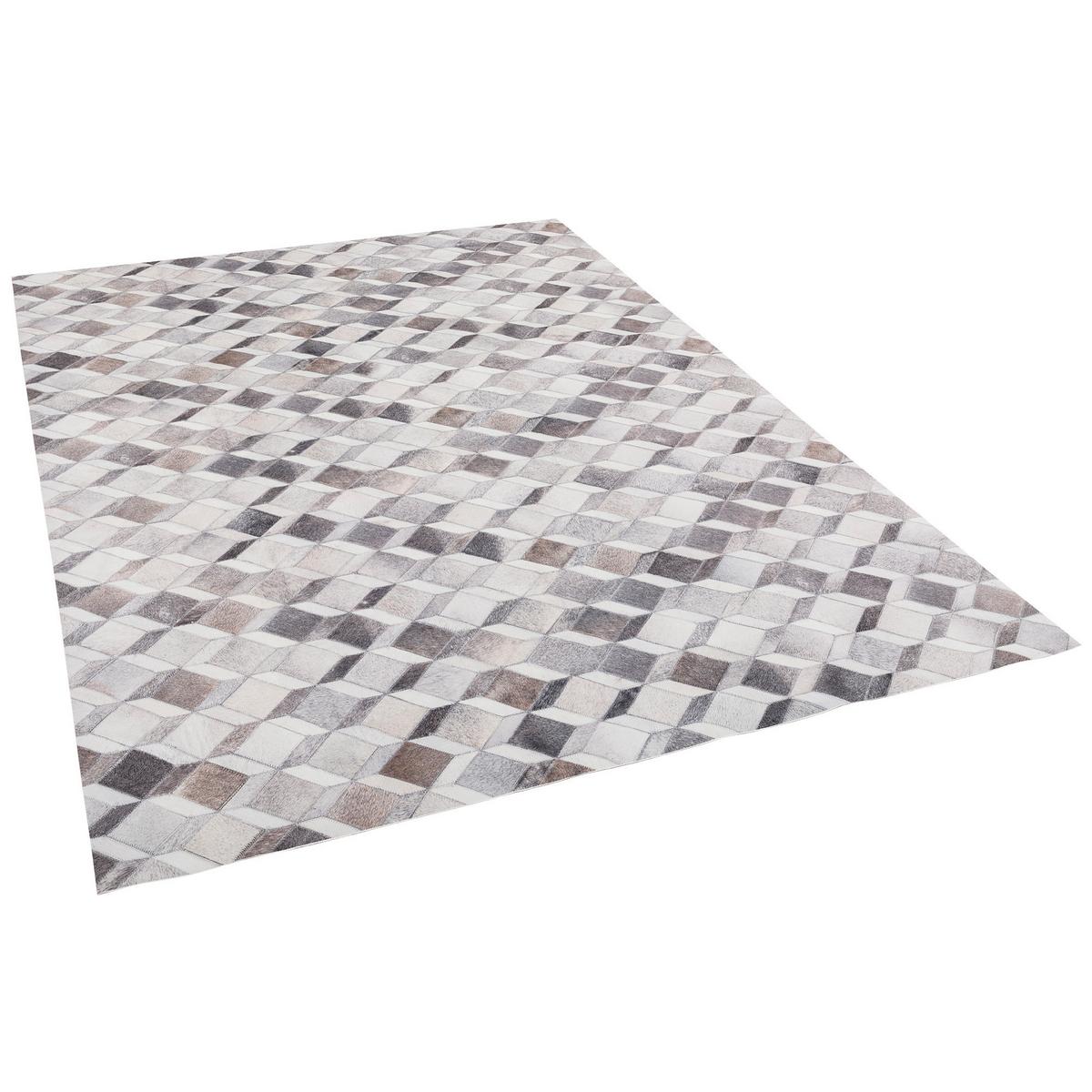 KUNSTFASER PATCHWORK TIERFELL 3D OPTIK - Beige/Grau, Textil (80/150cm) - Pergamon