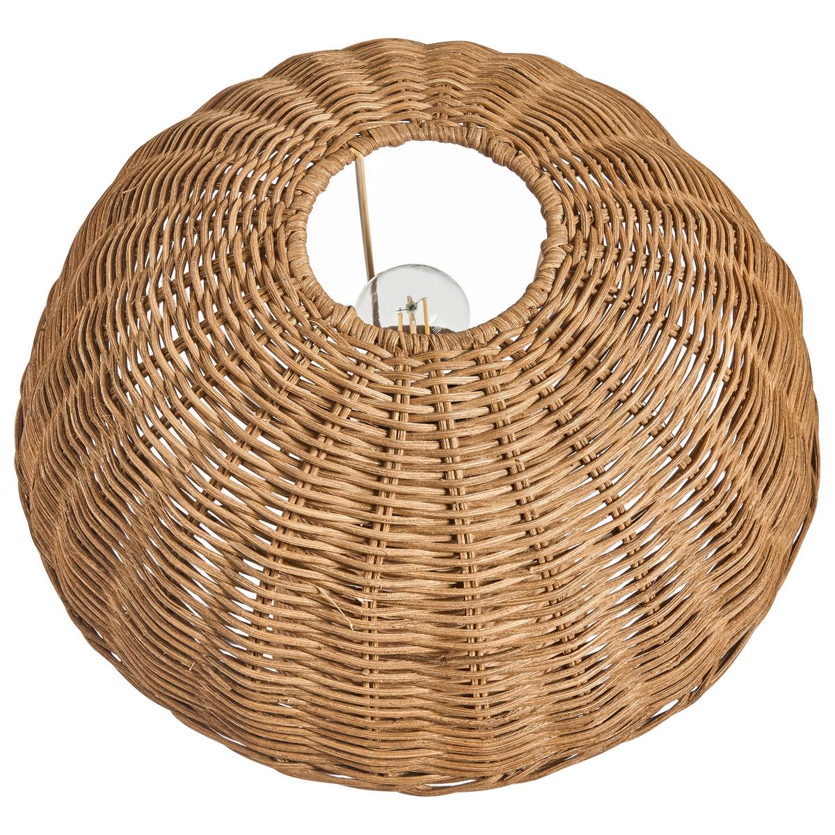 TISCHLAMPE Naturfarben Alero - Naturfarben, Kunststoff (31/31/35cm) - Beliani