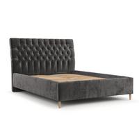 POLSTERBETT Lira 120/200 cm Anthrazit im Lotta Stoff - Anthrazit/Naturfarben, Holz/Holzwerkstoff (120/200cm) - AltaBeds