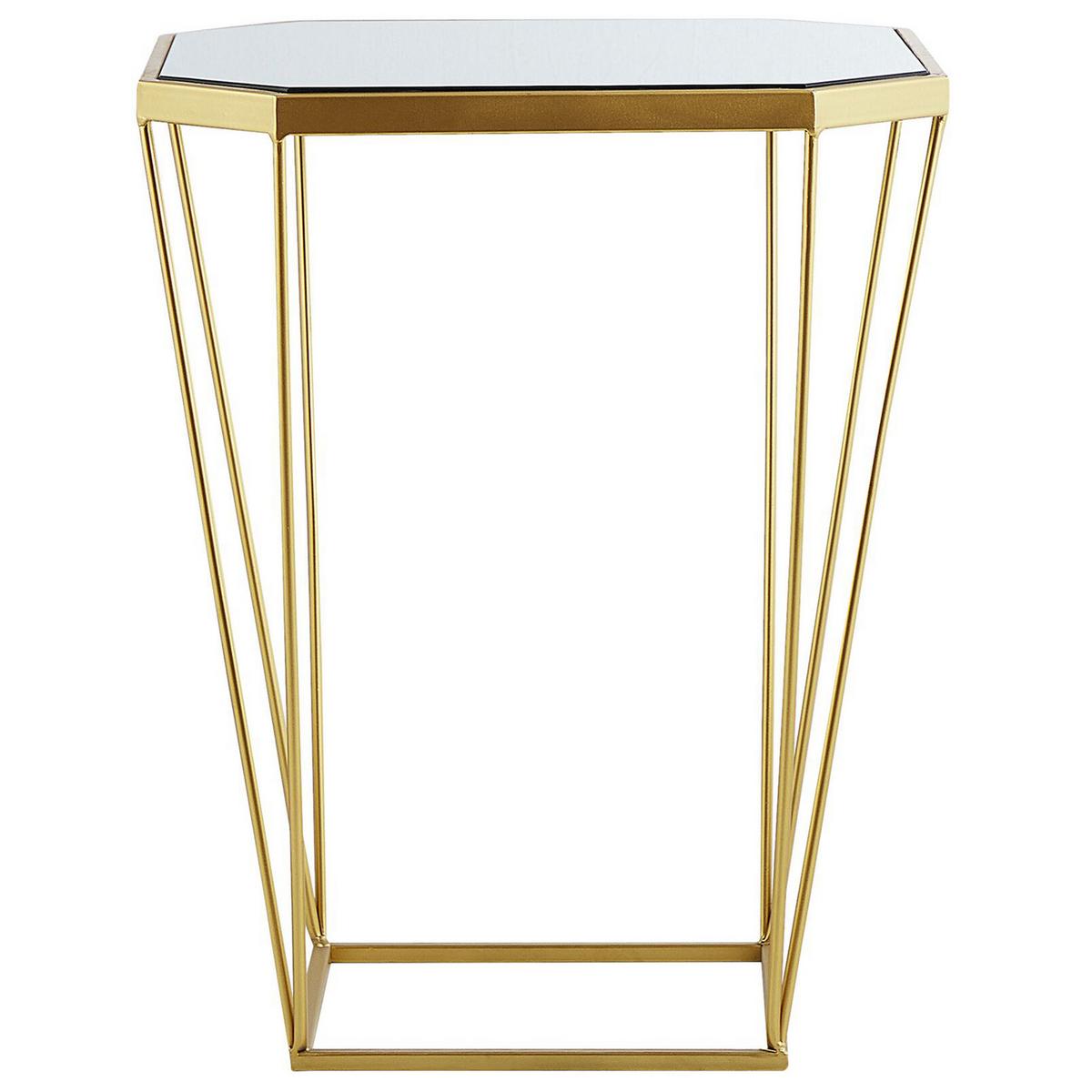 BEISTELLTISCH 2er-Set Achteckig Gold Sierra - Goldfarben, Glas (26/45/50cm) - Beliani