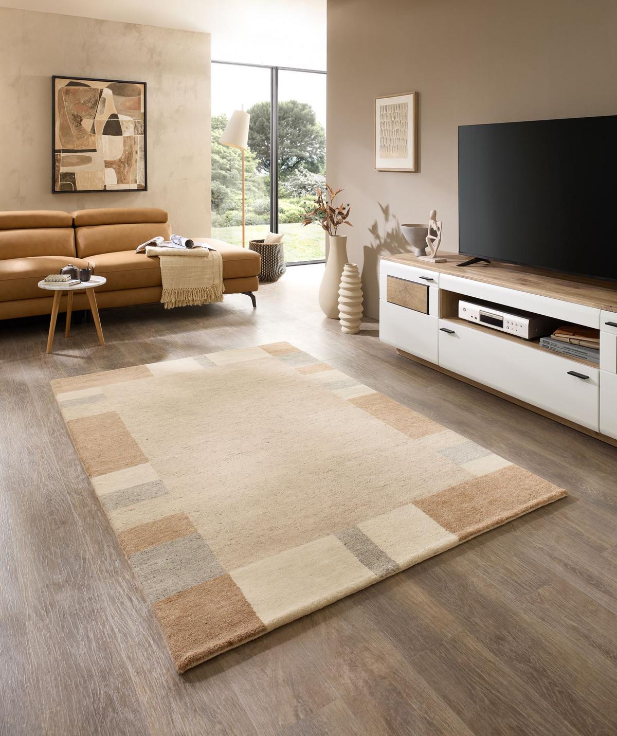WOLLTEPPICH Terra 140x200 cm - Sandfarben, Textil (140/200cm) - Natur Pur