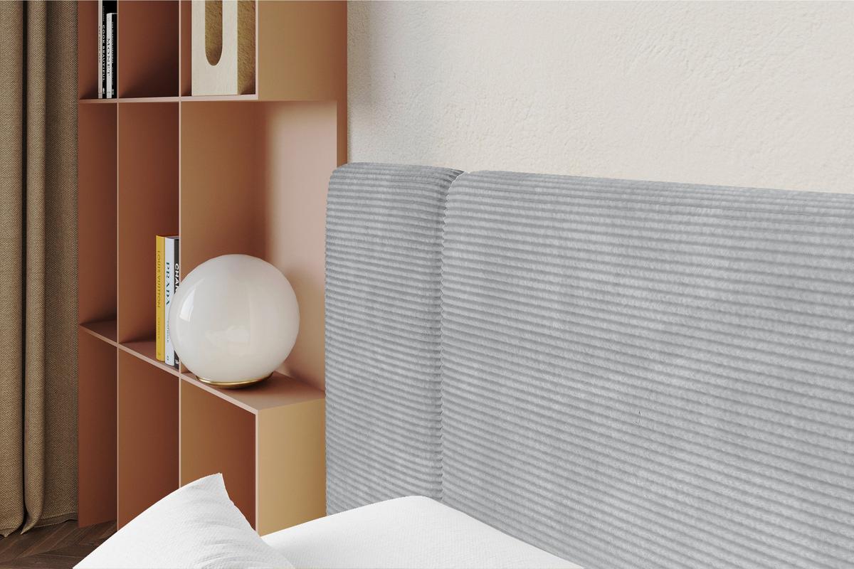 POLSTERBETT mit Bettkasten, Fußteil und Lattenrost, Bett mit Matratze H3/H4 - NILO-Z 120x200 Grau - Anthrazit, Holzwerkstoff/Textil (120/200cm) - ALTDECOR