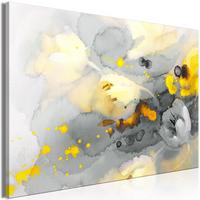 KUNSTDRUCK Grau 90/60 cm - Gelb/Grau, Textil (90/60cm) - KUNSTLOFT