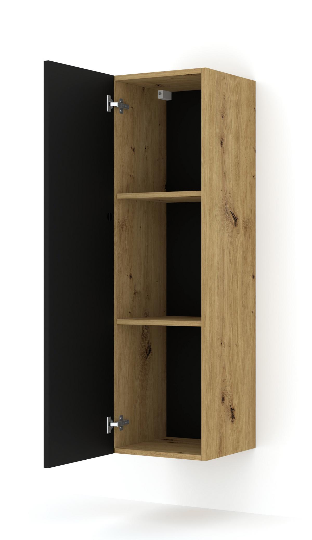HÄNGESCHRANK Artisan Eiche, Schwarz 35/120/35 - Schwarz, Holzwerkstoff (35/120/35cm) - RAUMHIRSCH FURNITURE