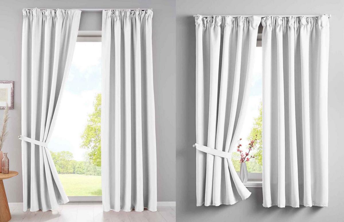 VORHANG »NewYork« HxB 245x295 cm Weiß - Weiß, Textil (295/245cm) - Gardinenbox