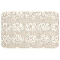 BADEMATTE Wellen - Textur - Beige 80x50 cm - Kaschmir, Textil (80/50cm) - OnlyWow
