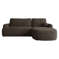 ECKSOFA Loridu, Seite: Rechts - Schwarz/Braun, Holz/Kunststoff (250/174cm) - MIRJAN24