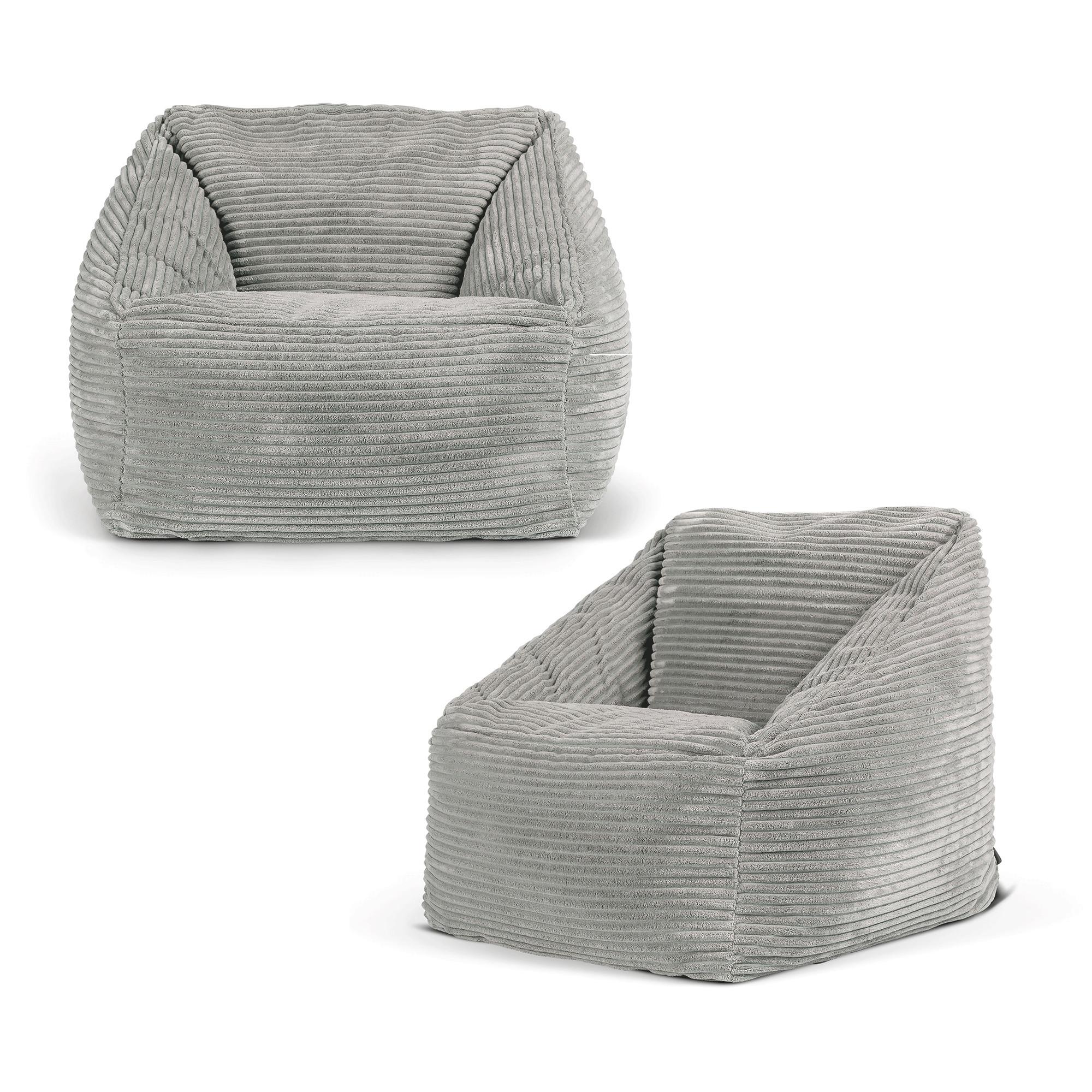 SITZSACK Flauschig für Kinder 2-tlg. - Grau, Textil (55/44/55cm) - icon