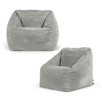 SITZSACK Flauschig für Kinder 2-tlg. - Grau, Textil (55/44/55cm) - icon