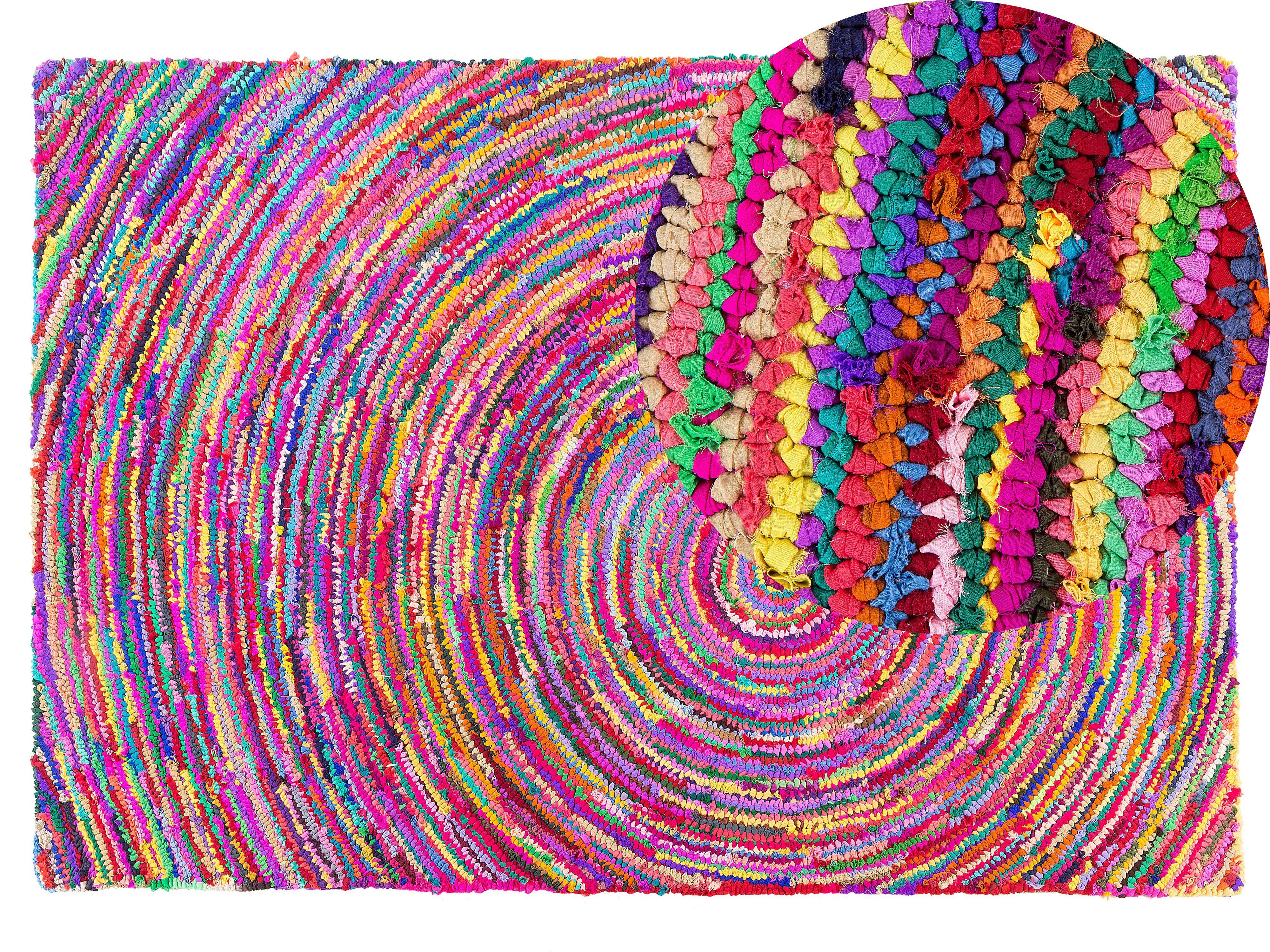 KURZFLOR-TEPPICH Malatya 200/140 cm - Multicolor, Kunststoff (140/200cm) - Beliani