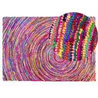 KURZFLOR-TEPPICH Malatya 200/140 cm - Multicolor, Kunststoff (140/200cm) - Beliani