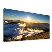LEINWANDBILD Natur und Botanik 80x40cm - Blau, Textil (80/40cm) - Feeby