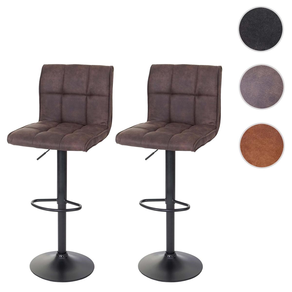 BARHOCKER Dunkelbraun 2er-Set - Dunkelbraun, Textil (44/116/46cm) - MCW