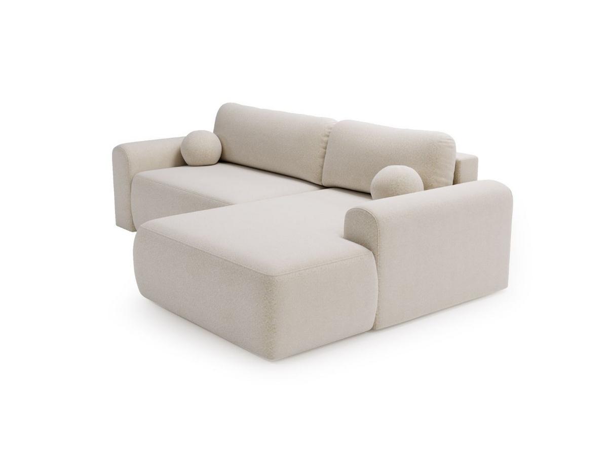 ECKSOFA Savana Creme Links - Creme, Holz/Textil (257/177cm) - Graingold
