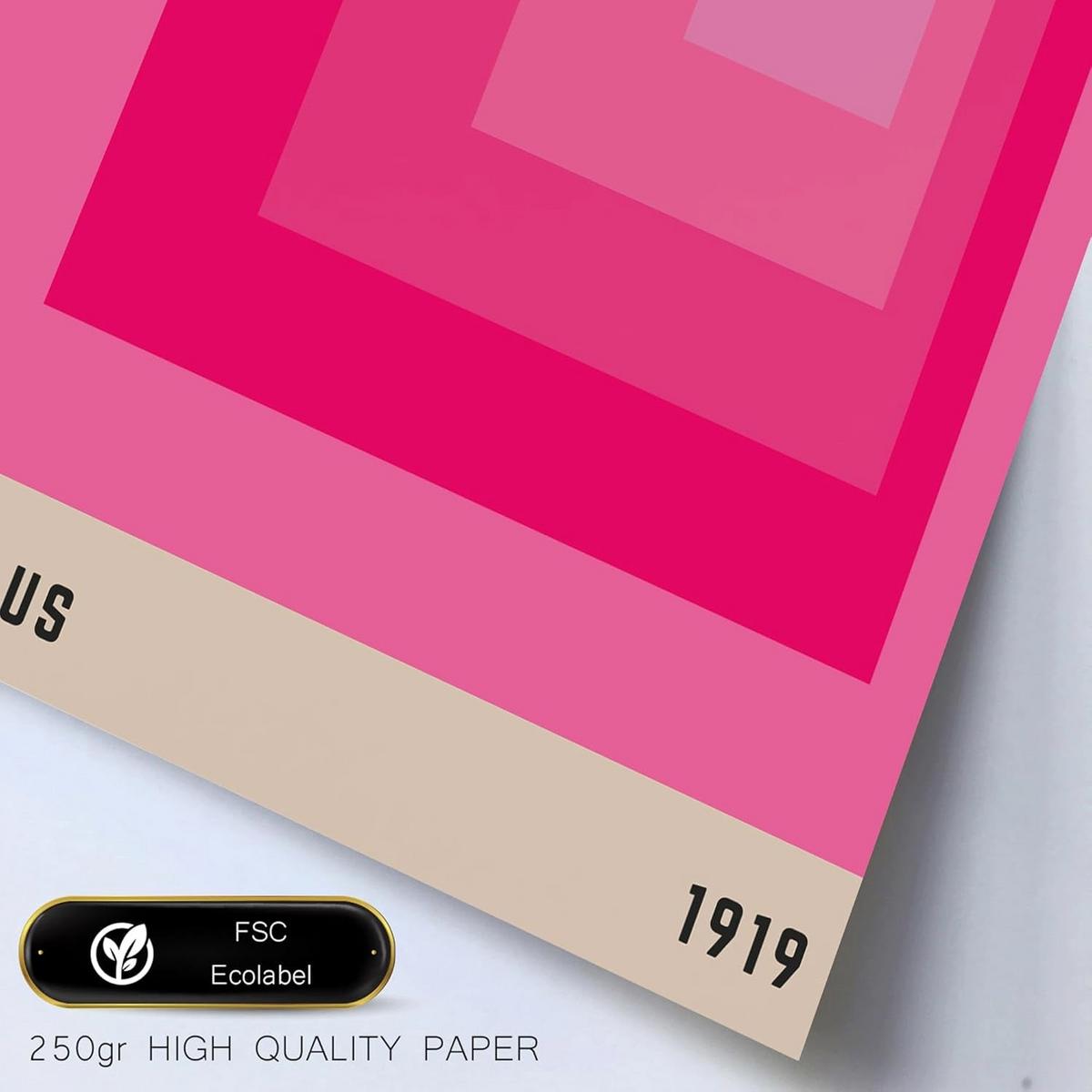 POSTER Set Mit 6 Bauhaus – Geometrische Formen In Leuchtenden Farben Designillustrationen Zur Der Wände Ihres Zuhauses Räume A3 & A4 Rahmenlos - Klar, Papier (29/3cm) - Nacnic