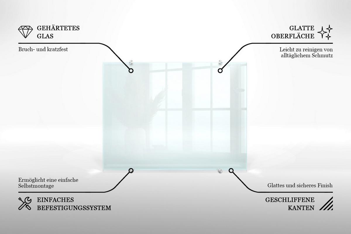 KÜCHENRÜCKWAND – 80x60 cm - Transparent, Glas (80/60/0.4cm) - Wallfluent