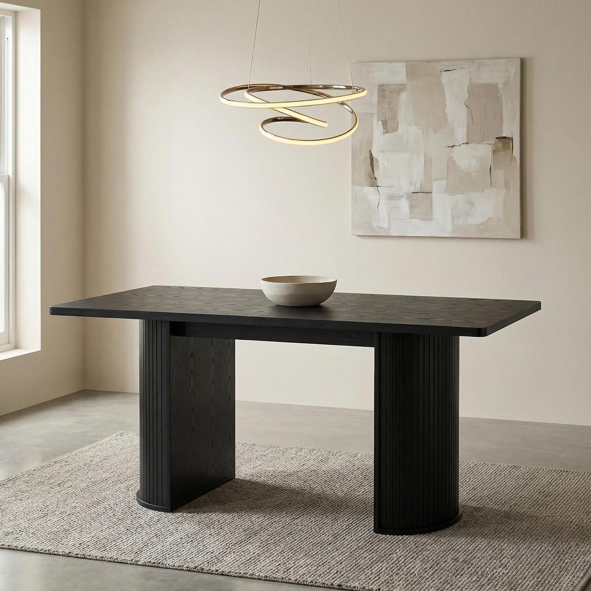 ESSTISCH GUARDA schwarz - Schwarz, Holzwerkstoff (90/180/75cm) - IDIMEX