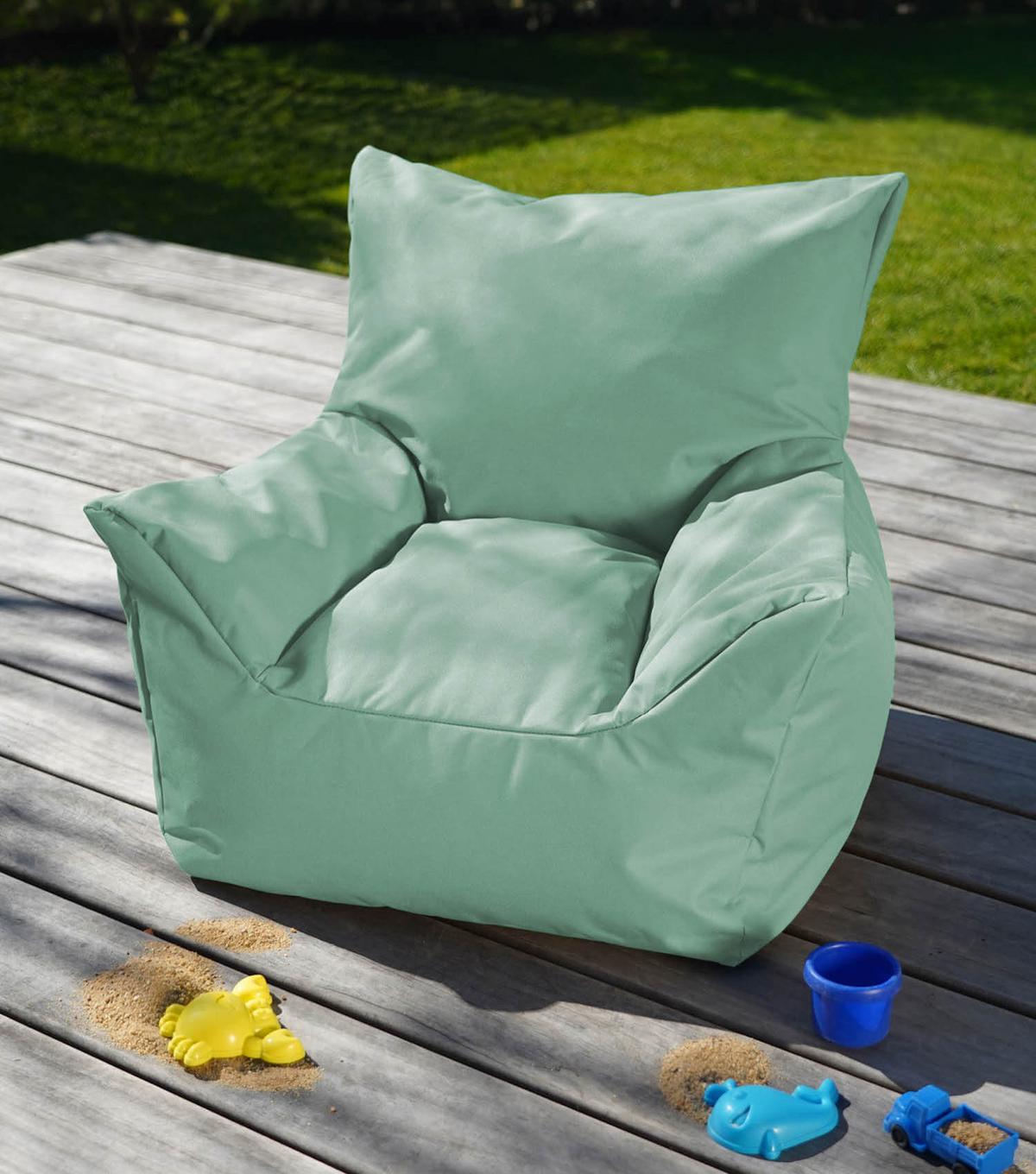 OUTDOOR-KINDER-SITZSACK Der Gartenzwerg - Mintgrün, Textil (52/57/53cm) - Mokebo