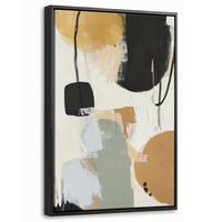 LEINWAND Bilder mit Rahmen - Farbe - Abstrakt - Farben - 20x30 - Currygelb, Textil (20/30cm) - MuchoWow
