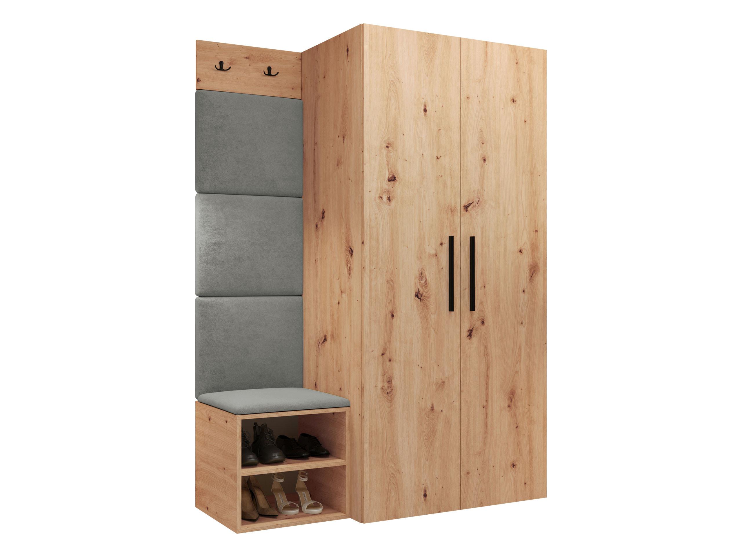 GARDEROBEN-SET Medi IV - Schwarz/Eiche Artisan, Holzwerkstoff/Kunststoff (80/191/50cm) - MIRJAN24