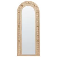 WANDSPIEGEL 50/120 cm Rattan Naturfarben Franey - Naturfarben, Naturmaterialien (50/120/2cm) - Beliani