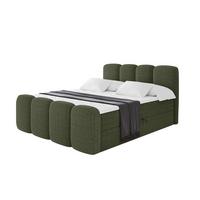 BOXBETT mit Matratze H4 und Lattenrost - NINA-Z - 140x200 cm - Grün - Grün, Holzwerkstoff (140/200cm)