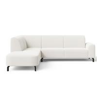 ECKSOFA Regento Weiß Links - Schwarz/Weiß, Holz/Textil (277/218cm) - Graingold