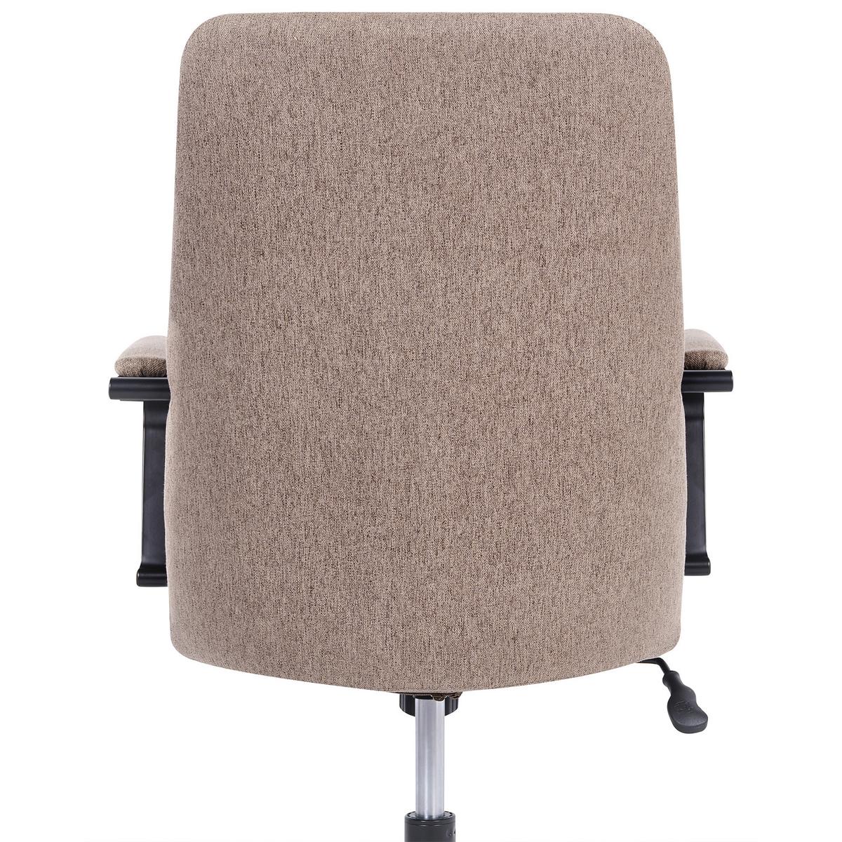 BÜROSTUHL Stoff Hellbraun Caroga - Hellbraun, Textil (62/90/62cm) - Beliani