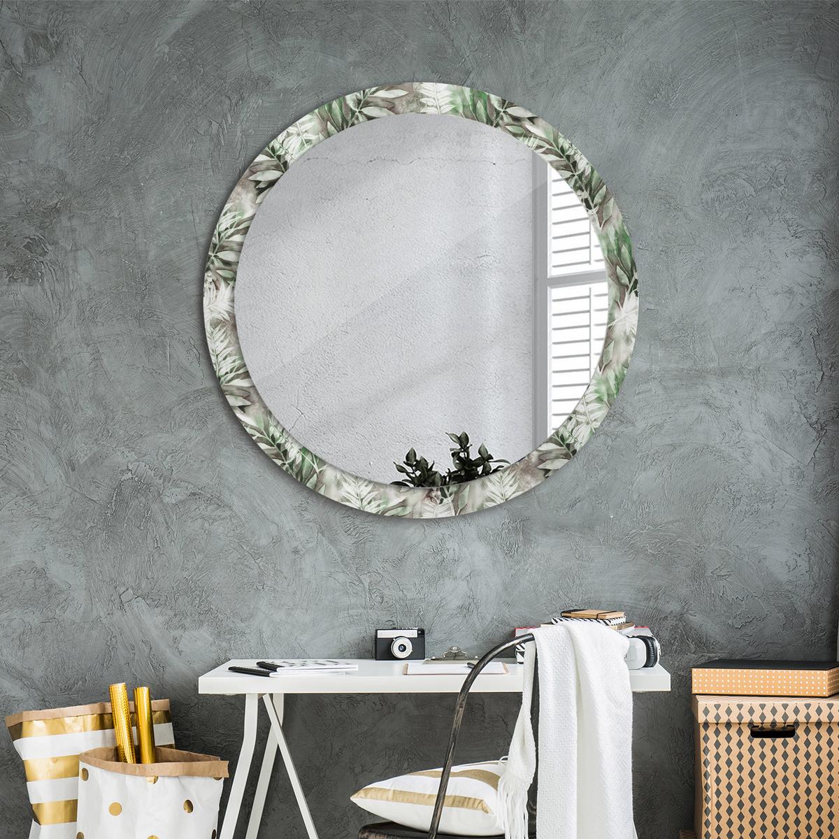 SPIEGEL Rund Ø 90 cm mit Aufdruck - Multicolor, Glas (90/90/0.4cm) - Wallfluent