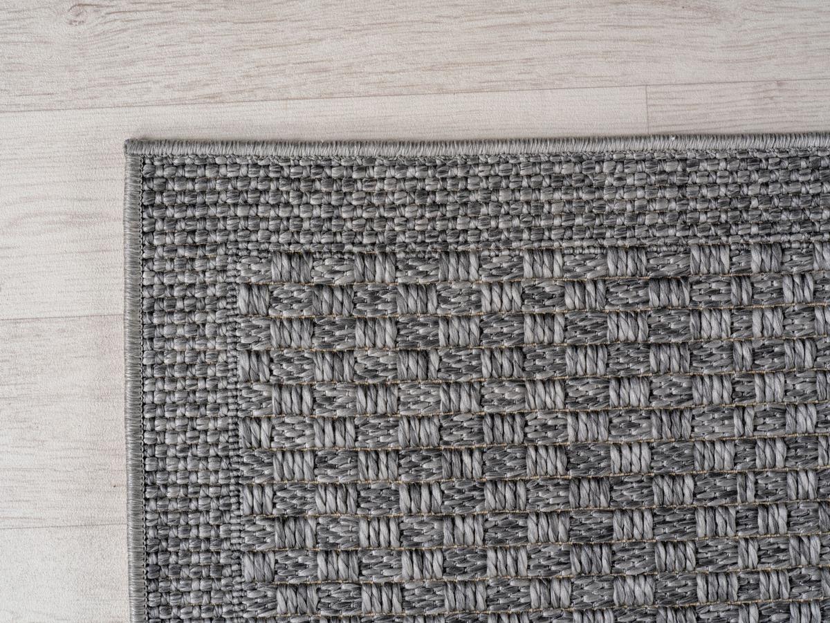 TEPPICH Outdoor LERMOOS in Grau, einfarbig, aus Polypropylen, 120 x 170 cm - Grau, Textil (120/170cm) - KADIMA DESIGN
