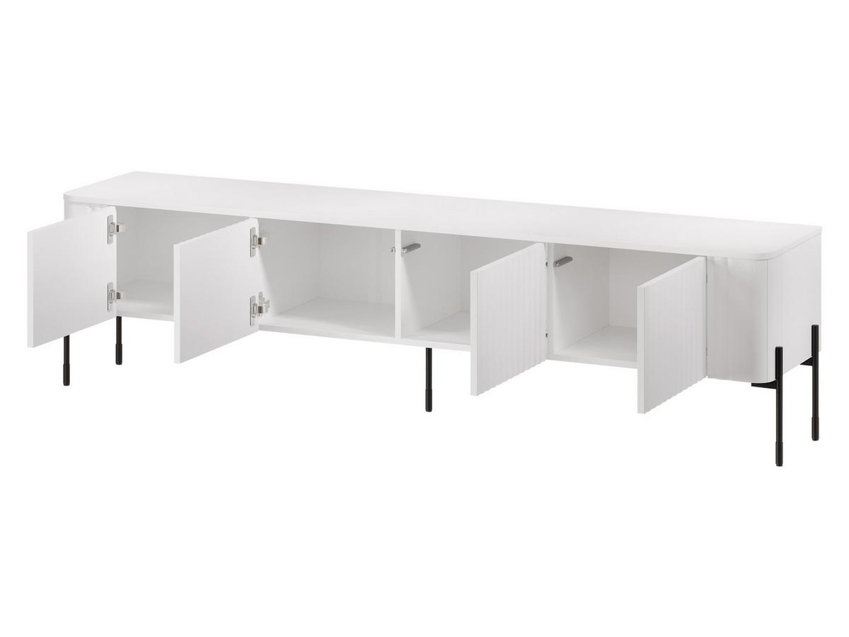 TV-LOWBOARD Vera 190 - Eichefarben/Schwarz, Holzwerkstoff/Metall (190/50/40cm) - MIRJAN24
