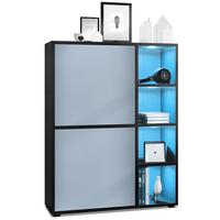 HIGHBOARD Cuba Türen in Denim matt - Pastellblau, Holzwerkstoff (79/105.5/35.5cm) - Vladon