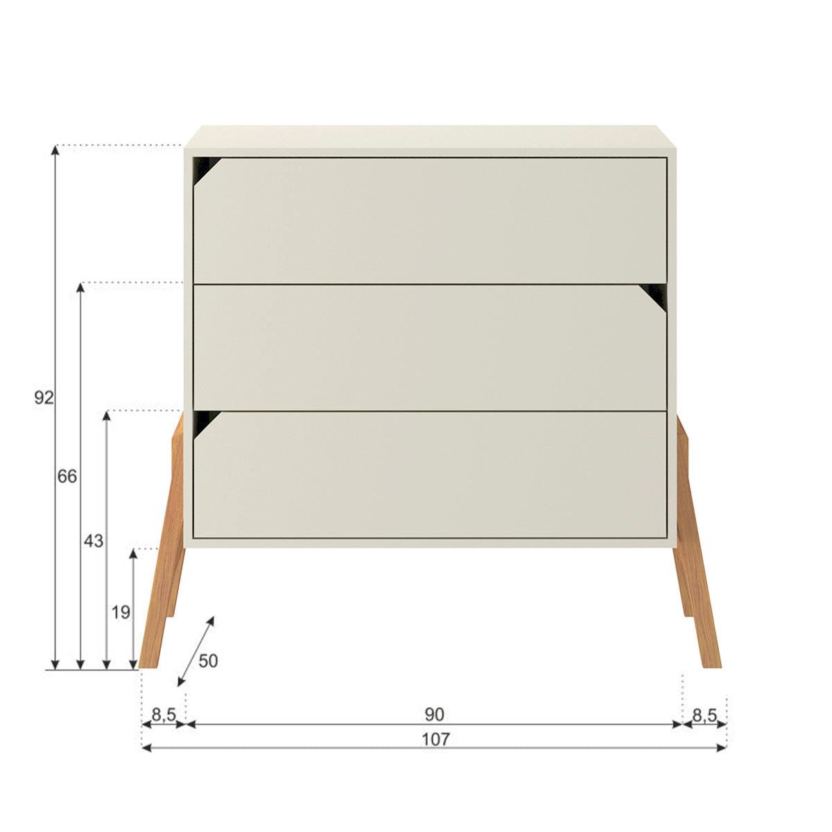 KINDERKOMMODE Kaschmir - Beige, Holzwerkstoff (107/91/50cm) - Petits-meubles