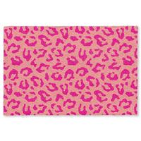 FUSSMATTE Pantherdruck - Rosa - Tierdruck - Minimalistisch Sauberlaufmatte 180x120 cm - Pink, Kunststoff (180/120cm) - MuchoWow