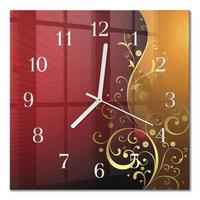 WANDUHR aus Glas 30x30 cm - Abstraktion - Rot, Glas (30/30/0.4cm) - TULUP