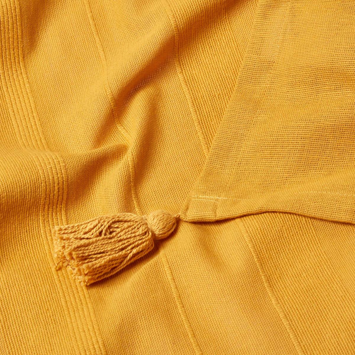 TAGESDECKE Rajput 255/360 cm, 100% Baumwolle - Dunkelgelb, Textil (225/360cm) - Homescapes