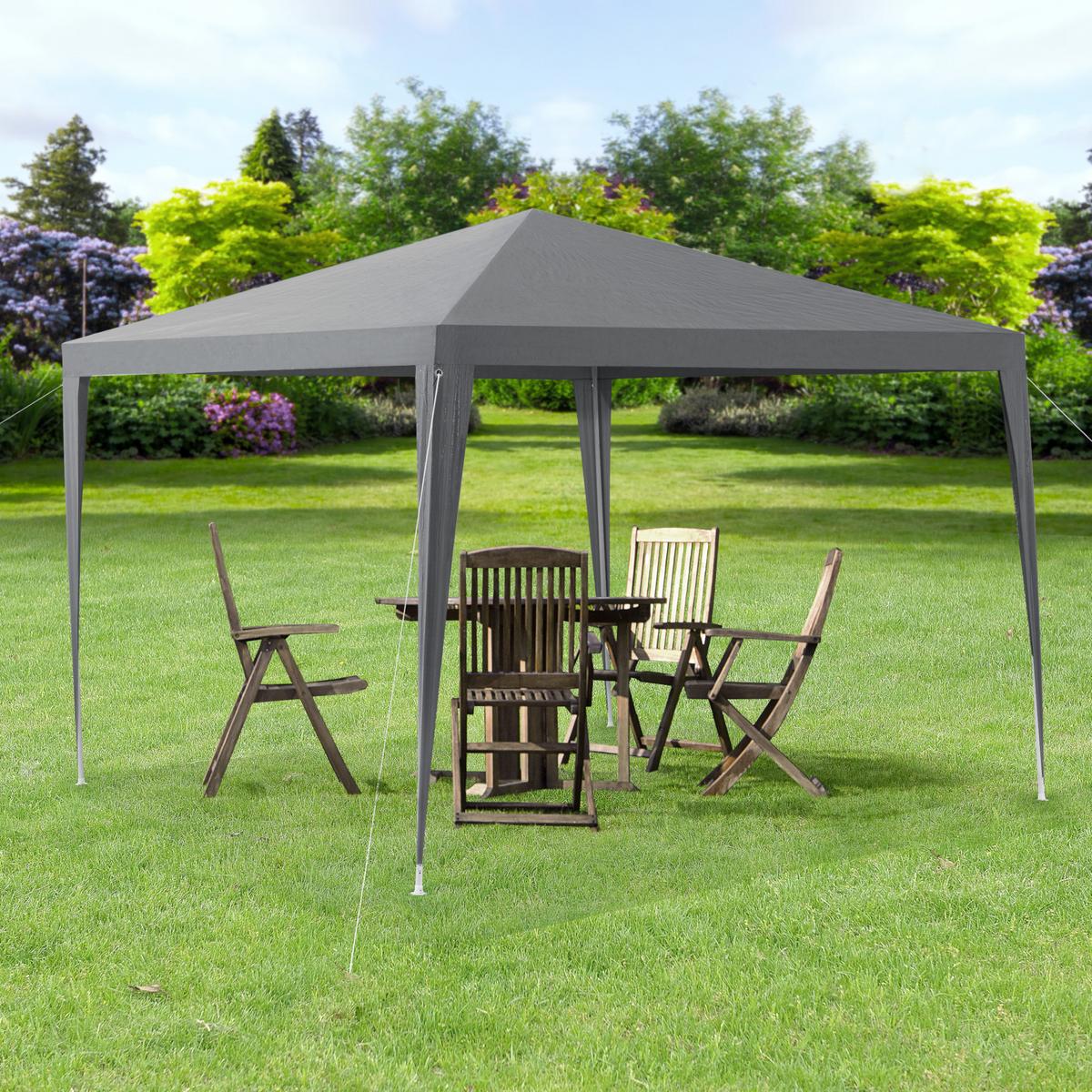 PARTYZELT Wedau - Dunkelgrau, Kunststoff/Metall (300/255/300cm) - casa.pro